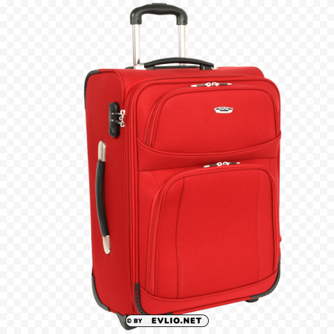red suitcase HighQuality Transparent PNG Isolated Object