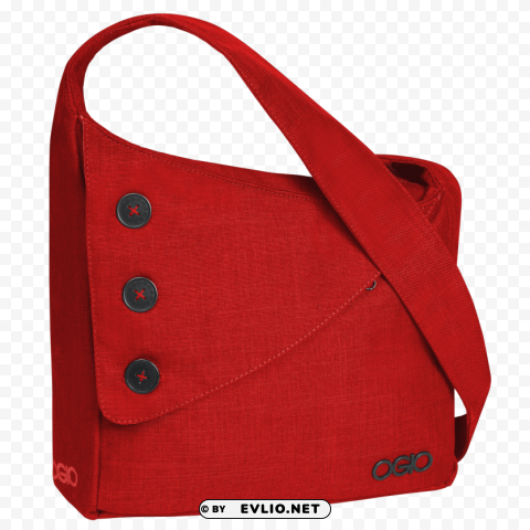 red women bag Isolated Object with Transparent Background PNG