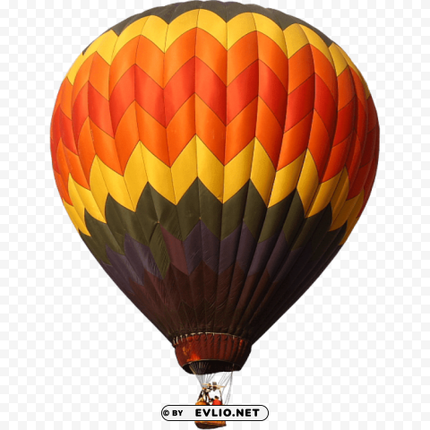 red yellow green hot air balloon Isolated Element on Transparent PNG