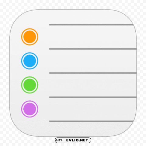 reminders icon ios 7 PNG images with transparent backdrop
