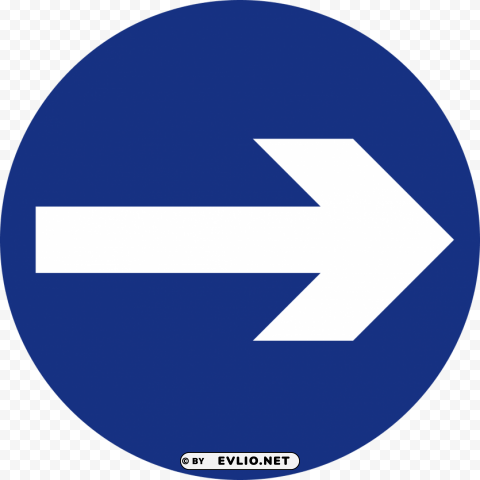 right turn traffic sign PNG for business use
