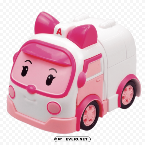 robocar poli character amber ambulance PNG images without restrictions