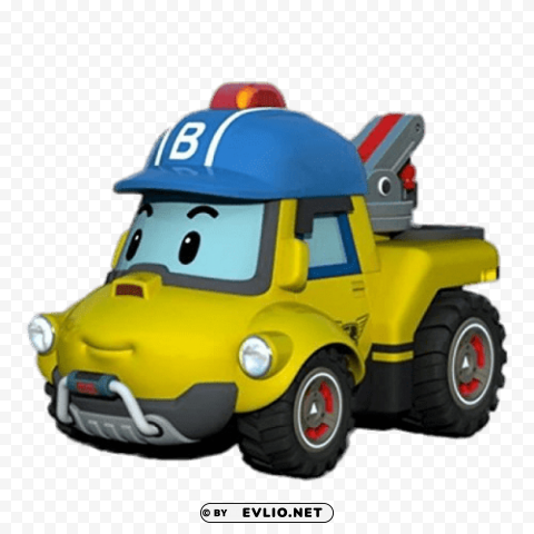 robocar poli character bucky the pickup truck PNG objects