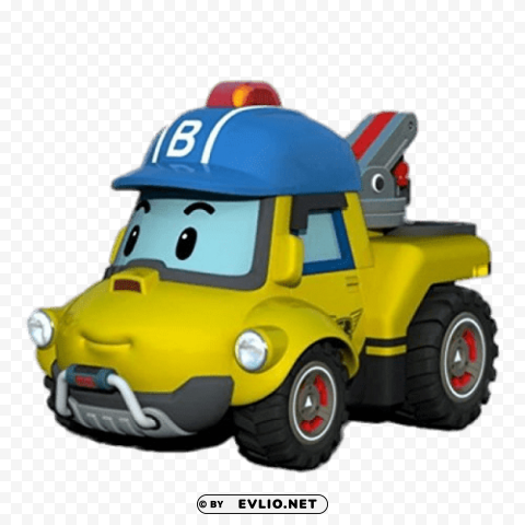 Robocar Poli Character Bucky The Pickup Truck PNG Objects