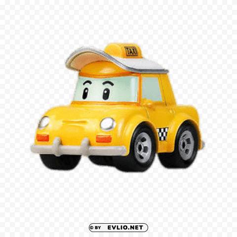 robocar poli character cap the taxicab PNG transparency