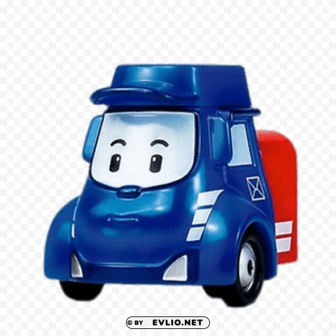 robocar poli character poly the postcar PNG with no registration needed
