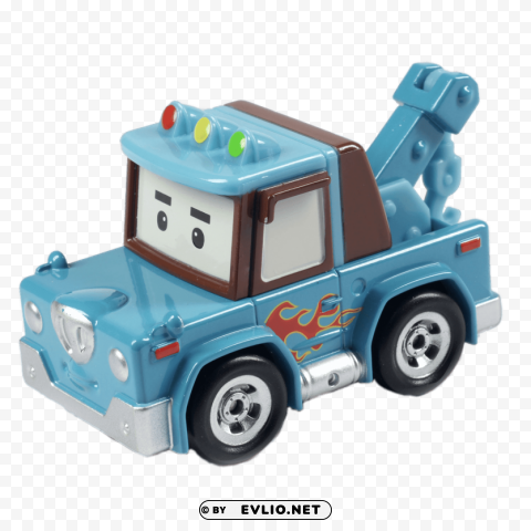 robocar poli character spooky the tow truck Transparent pics clipart png photo - ae2e36d2