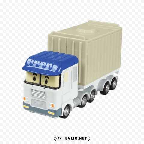 robocar poli character terry the trailer truck Transparent PNG images bundle