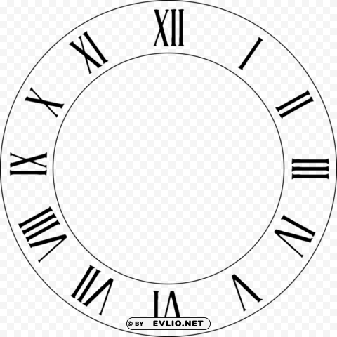 roman numeral clock face Isolated Illustration in HighQuality Transparent PNG