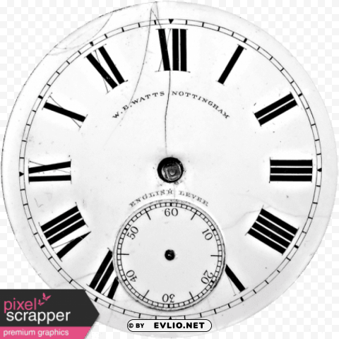 roman numerals dial Isolated Artwork on Clear Transparent PNG