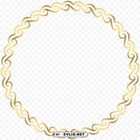 round border deco frame PNG image with no background