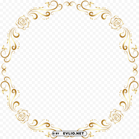 round deco border frame PNG Image Isolated with Clear Background