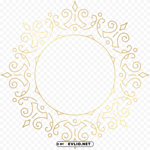 round decorative border PNG for presentations