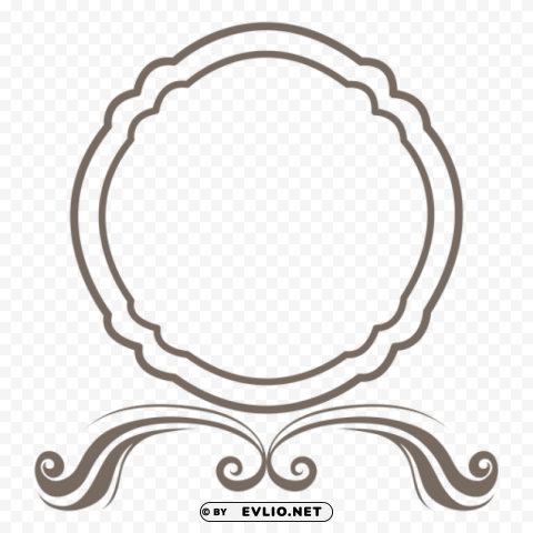 round frame PNG transparent elements package