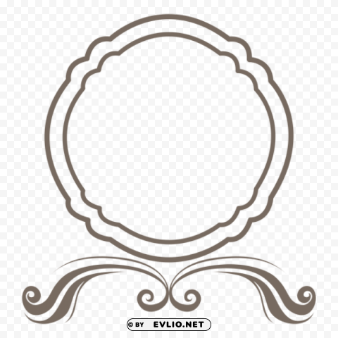 Round Frame PNG Transparent Elements Package