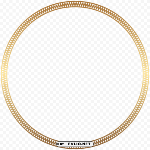 round frame border gold PNG free download transparent background