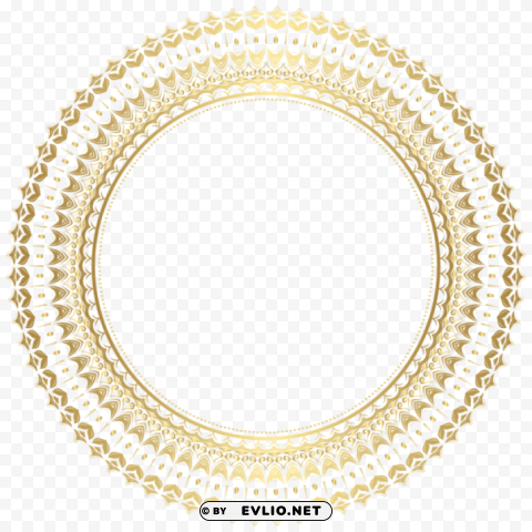 round gold border frame PNG icons with transparency