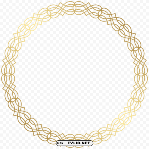 round gold border transparent PNG format