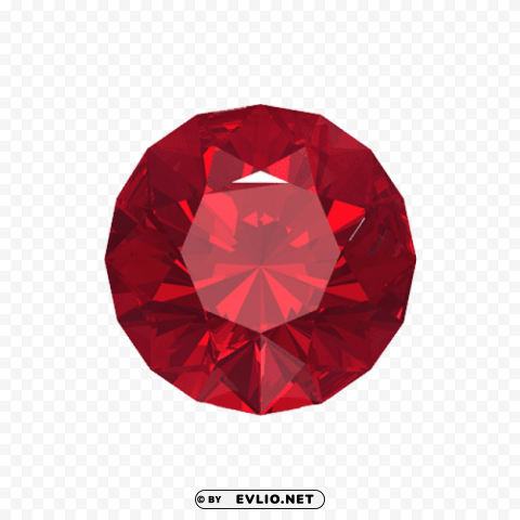 round ruby Isolated Character on Transparent PNG
