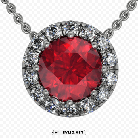 Ruby Pendant No-background PNGs