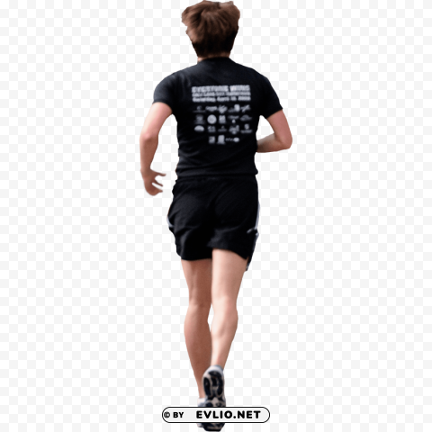 Running Man ClearCut PNG Isolated Graphic