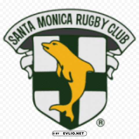 santa monica dolphins rugby logo Isolated Icon in HighQuality Transparent PNG