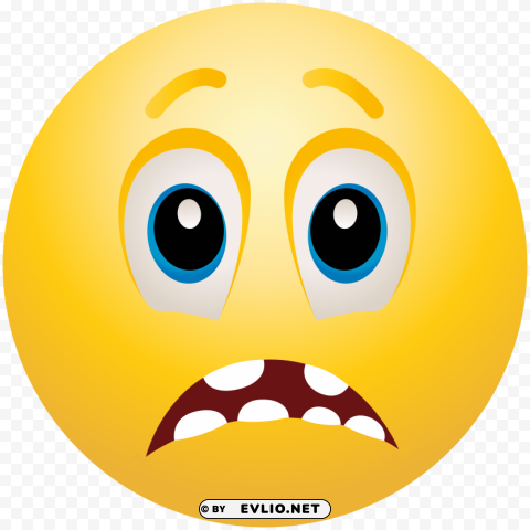 scared emoticon Isolated Graphic on HighQuality Transparent PNG