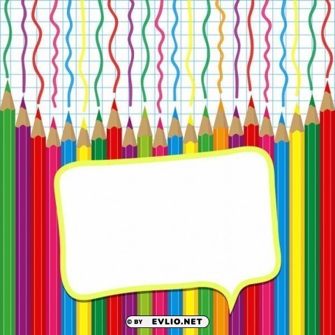 school pencils wallpaper Clear Background Isolated PNG Illustration