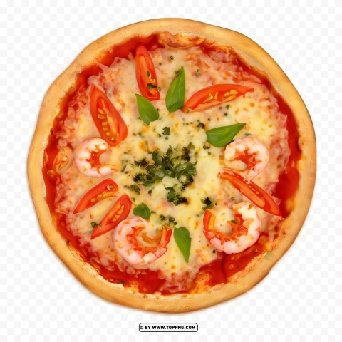 Scrumptious Seafood Pizza HD Image PNG for design
