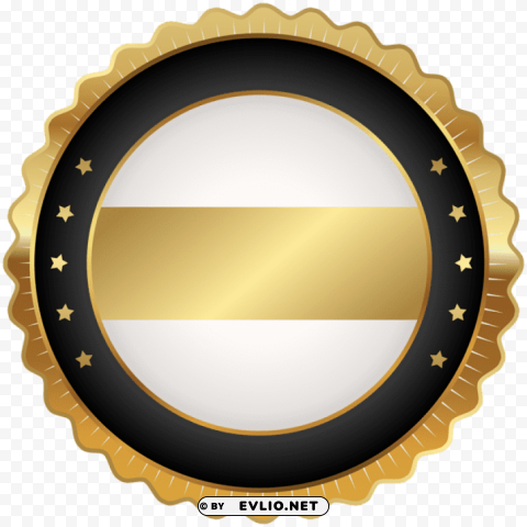 seal badge black gold PNG graphics with alpha transparency bundle