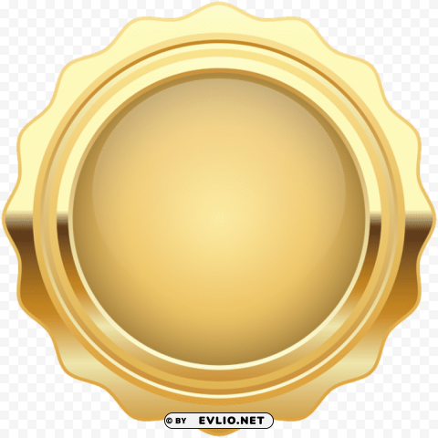 seal badge gold Isolated Subject with Transparent PNG