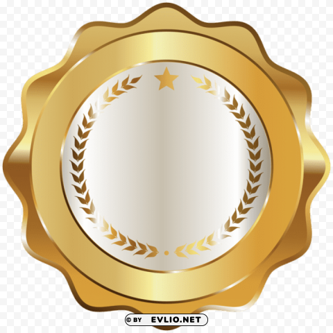 seal badge gold decorative Isolated Illustration in HighQuality Transparent PNG
