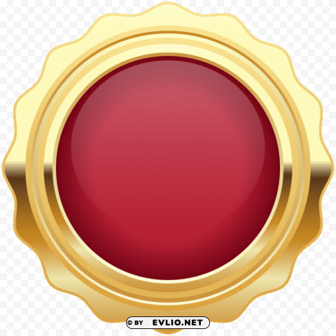 seal badge red gold PNG images with clear backgrounds