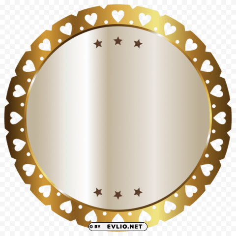 seal badge with hearts HighResolution Transparent PNG Isolated Item