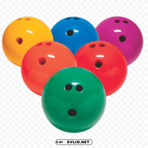 set of coloured bowling balls Free PNG images with transparent layers compilation
