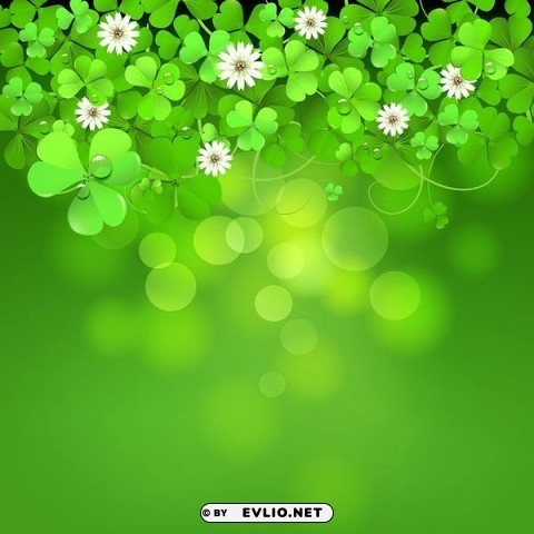 shamrocks and flowers PNG images with transparent canvas compilation