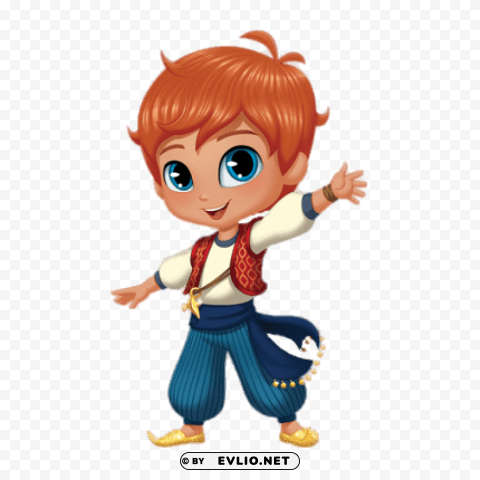 shimmer and shine zac in oriental outfit Isolated Subject in HighQuality Transparent PNG