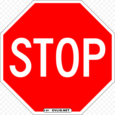 sign stop PNG files with transparent backdrop