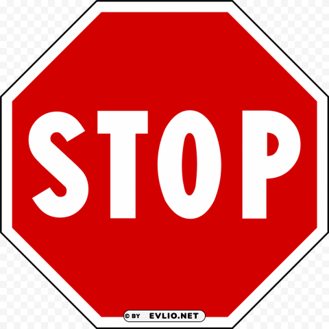 sign stop PNG files with transparent canvas collection