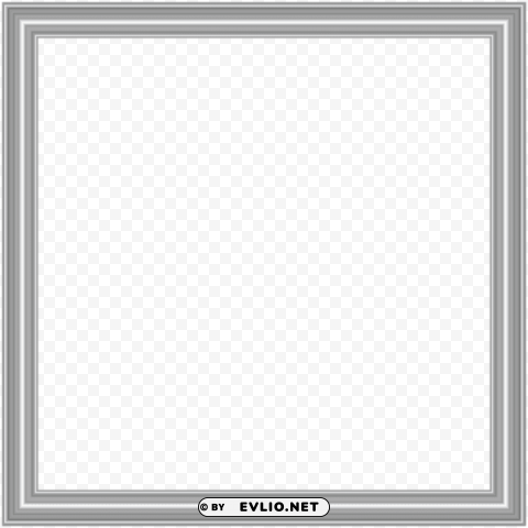 silver border frame Transparent PNG Object Isolation