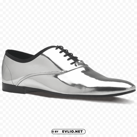 silver shoes PNG transparent pictures for editing