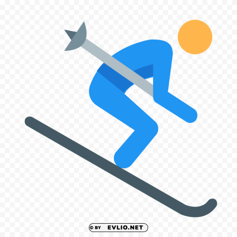 skiing PNG graphics with alpha transparency bundle