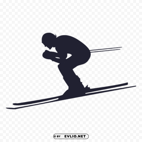 skiing PNG Illustration Isolated on Transparent Backdrop