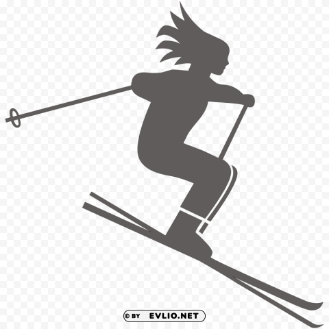 skiing PNG Image with Clear Background Isolation