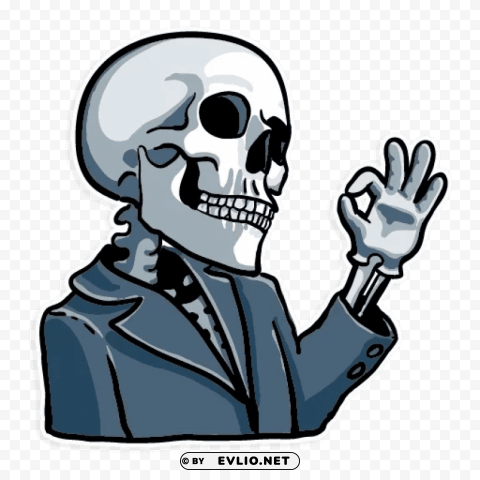 Transparent background PNG image of skull sticker Isolated PNG Graphic with Transparency - Image ID 32a29137