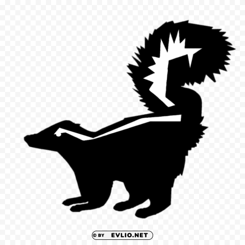 skunk silhouette PNG Image with Isolated Artwork