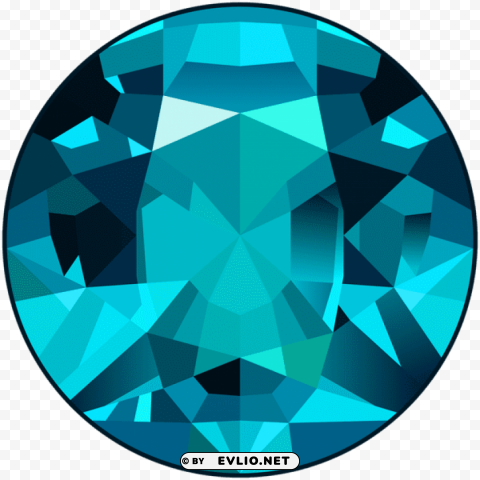 sky blue gem PNG with clear overlay