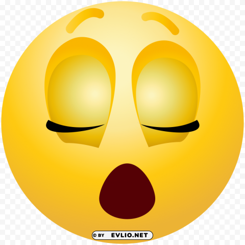 sleeping emoticon Isolated Graphic on Transparent PNG