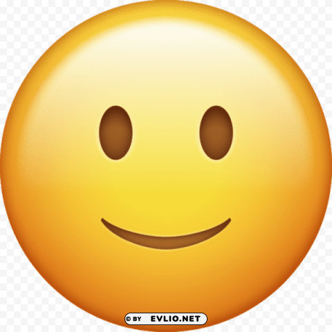 slightly smiling emoji icon HighQuality PNG Isolated on Transparent Background