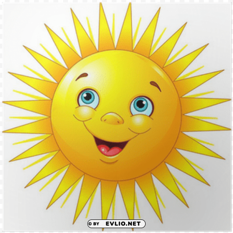 smiley face sun Transparent Background PNG Isolated Item
